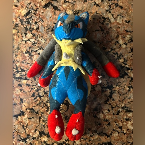 Mega Lucario Plush Toy Pokemon No Tags - Picture 1 of 6
